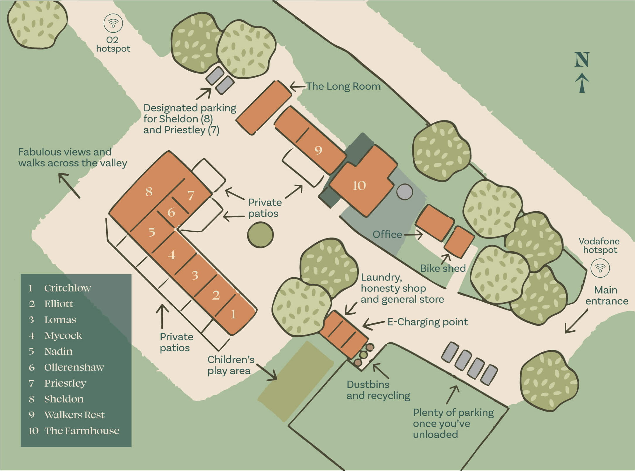 Wheeldon Trees Cottages Site Plan (Cropped)