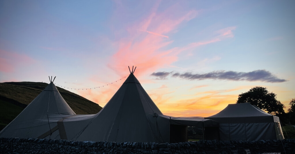 Tipi During A Sunset