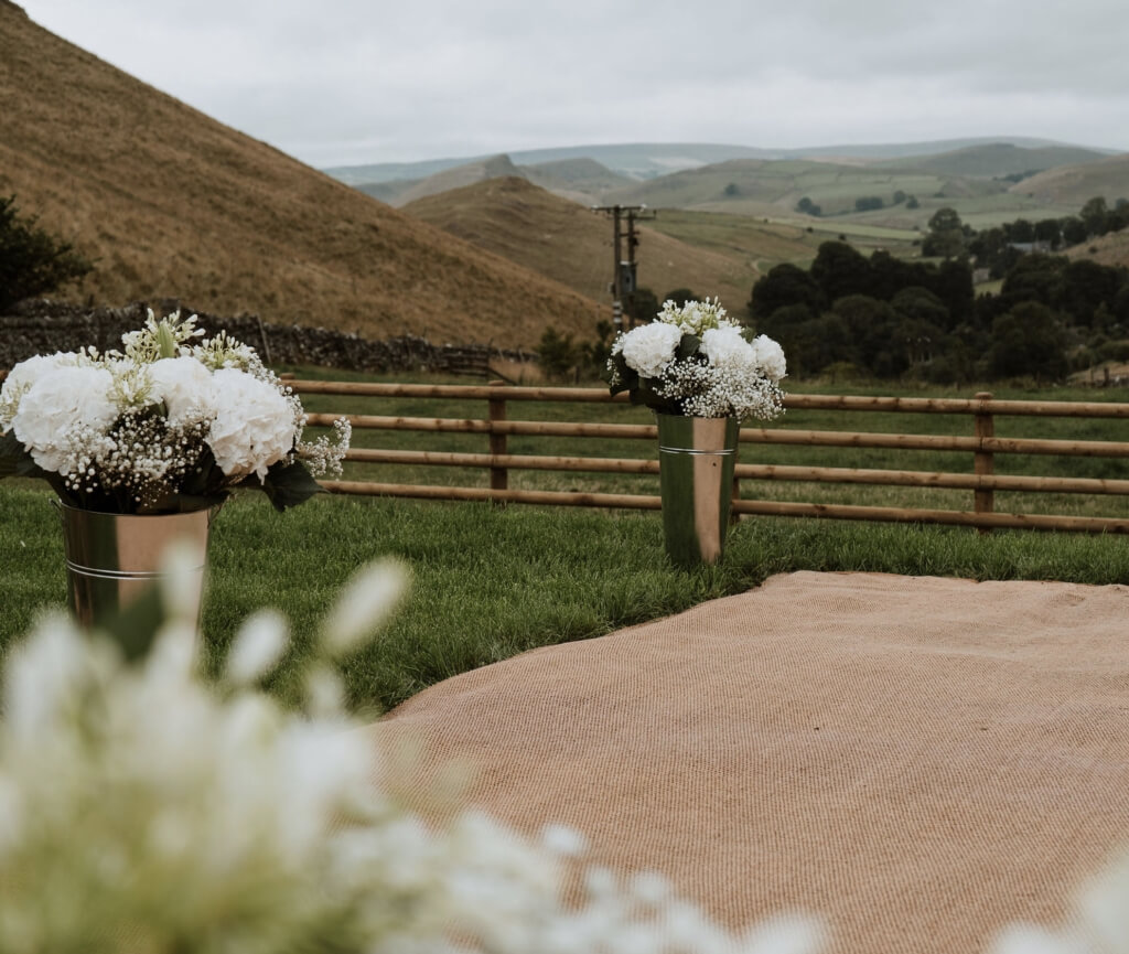 Decorative Flowers In A Field