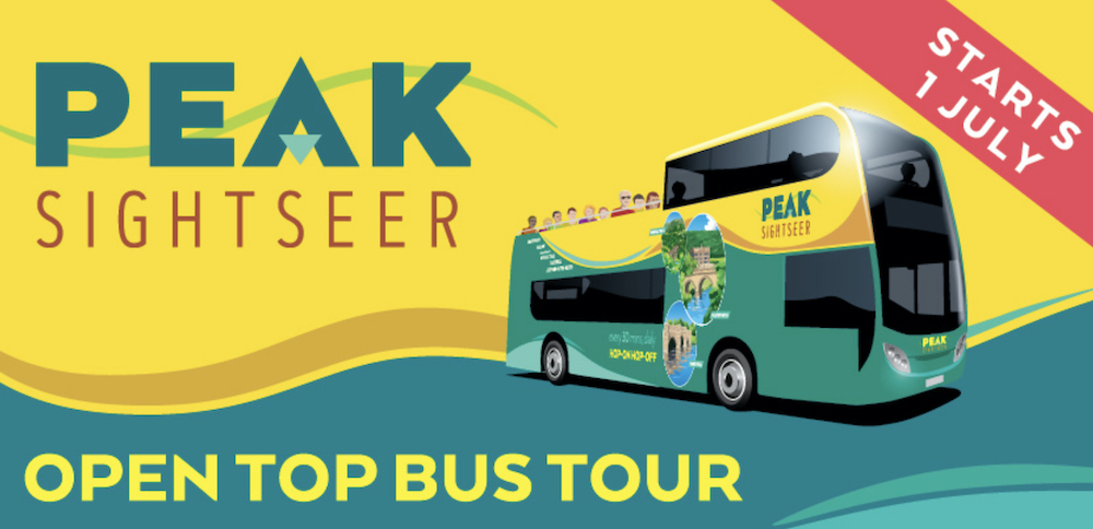 open top bus tour peak district