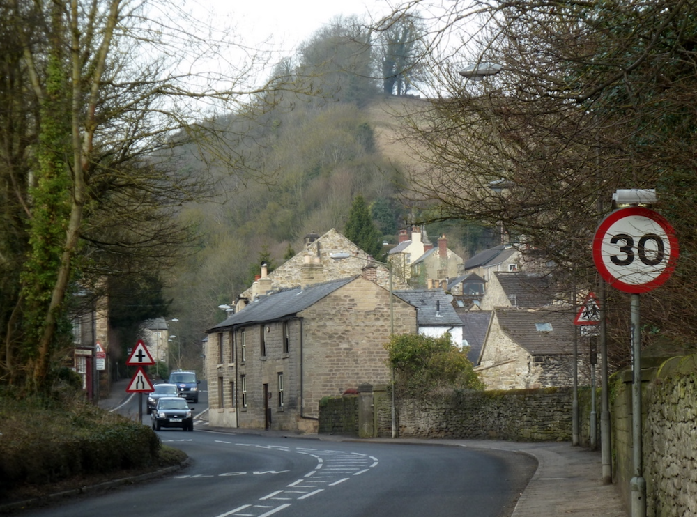 Peak District Chippy Crowned Gold Entering Stoney Middleton From The East By Andrew Hill, CC BY-SA 2.0 , Via Wikimedia Commons